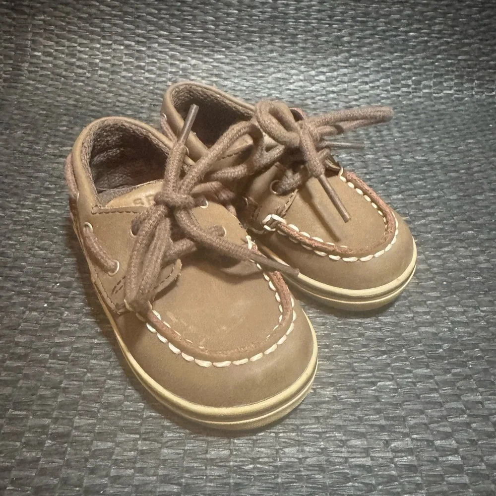 Sperry Brown Leather Kid Shoes